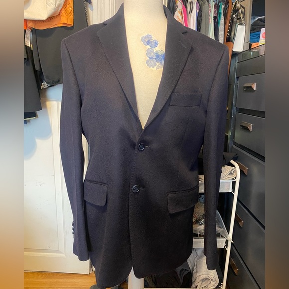NWT Men’s Size 40 100% Cashmere Black Blazer MADE IN ITALY Valued At $1095